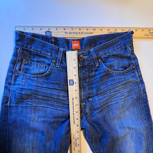 Boss Hugo Boss Jeans Mens Size 32/30 (30x29) Button Fly Straight Leg - Picture 5 of 16